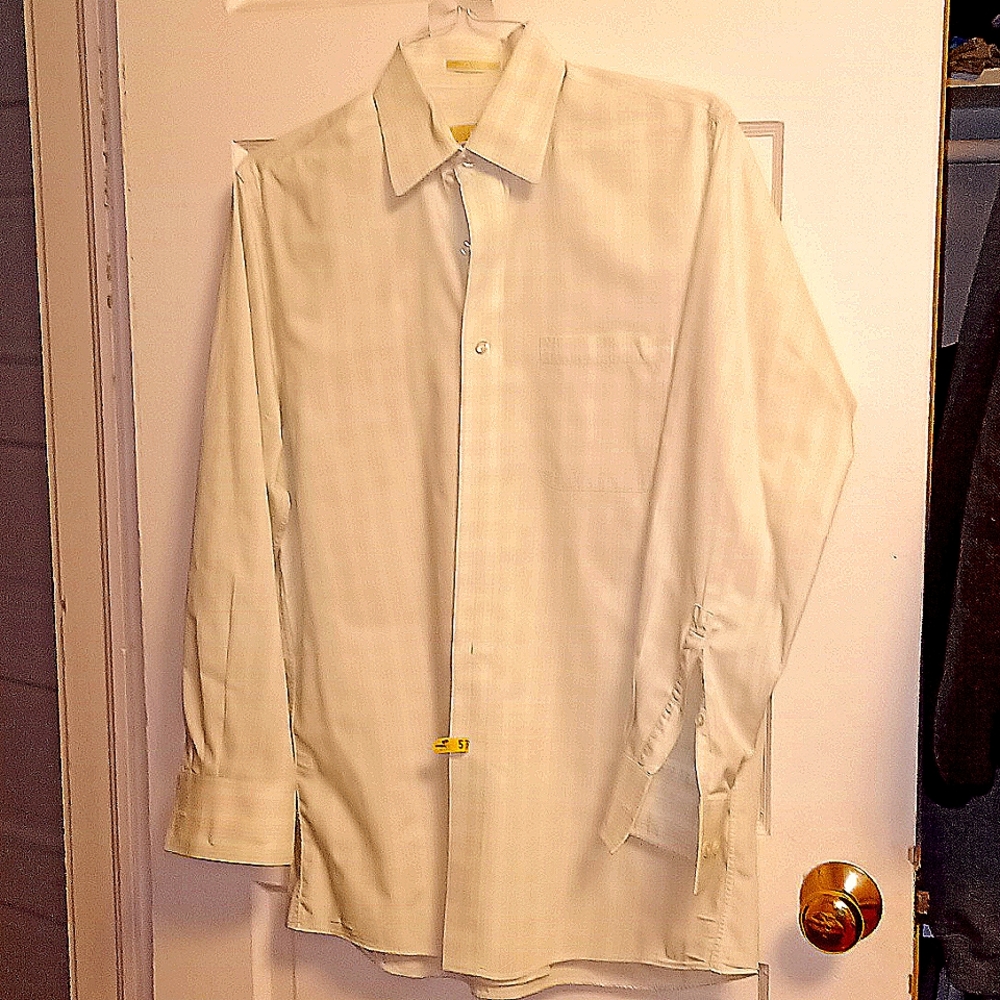 Men's Michael Kors mint green, stripe button down oxford shirt Size Medium